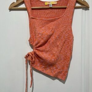 Urban Outfitters Orange/ Pink Knit Crop Top